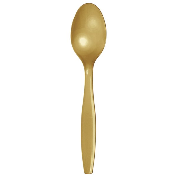 Touch Of Color Glittering Gold Plastic Spoons, 6.75", 288PK 010589